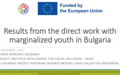 Results from the direct work with marginalized youth in Bulgaria